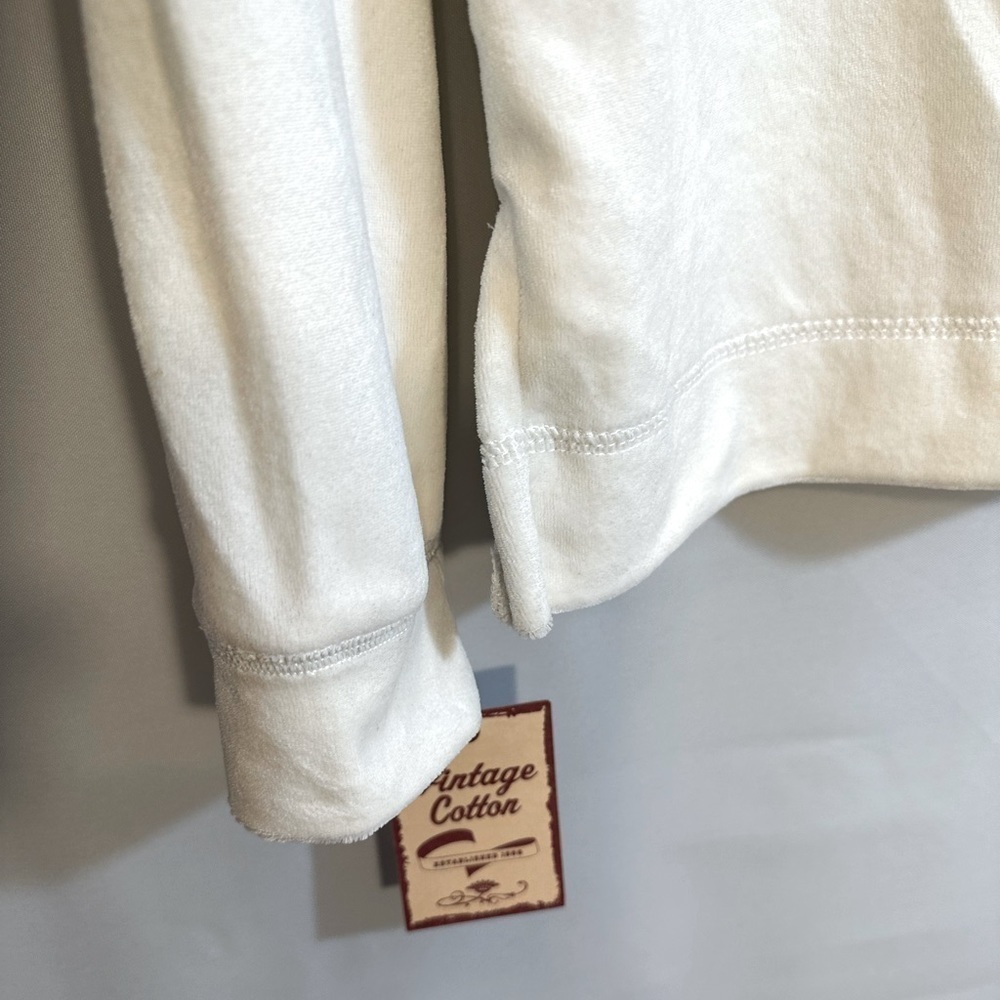 Vintage Cotton Size L Long Sleeve Hooded Pullover Kangaroo Pockets Sweatshirt - Picture 9 of 15